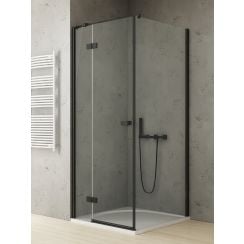 New Trendy Reflexa Black zuhanykabin 120x110 cm négyszögletes fekete matt/átlátszó üveg EXK-4958