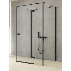 New Trendy Reflexa Black zuhanykabin 90x70 cm négyszögletes fekete matt/átlátszó üveg EXK-5010