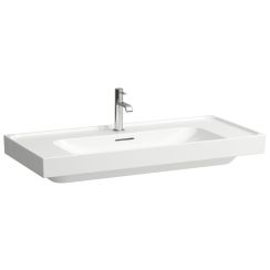 Laufen Meda mosdótál 100x46 cm négyszögletes klasszikus-beépíthető fehér fényes H8101194001091