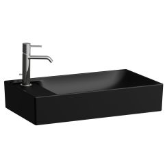 Laufen Meda mosdótál 60x35 cm négyszögletes mosdótálak fekete matt H8121137161131