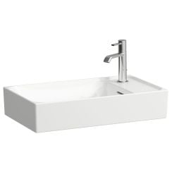 Laufen Meda mosdótál 60x35 cm négyszögletes mosdótálak fehér matt H8121137571121