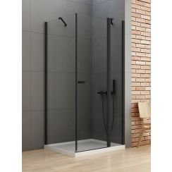 New Trendy New Soleo Black zuhanykabin 100x100 cm négyzet fekete matt/átlátszó üveg K-0546