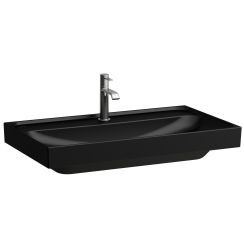 Laufen Meda mosdótál 80x46 cm négyszögletes klasszikus-beépíthető fekete matt H8101177161091