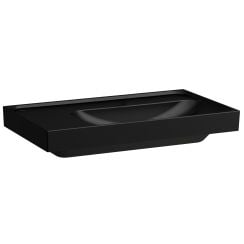Laufen Meda mosdótál 80x46 cm négyszögletes klasszikus-beépíthető fekete matt H8171157161091