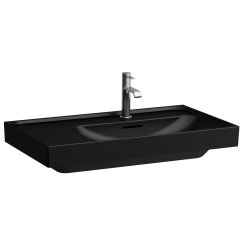 Laufen Meda mosdótál 80x46 cm négyszögletes klasszikus-beépíthető fekete matt H8171157161041