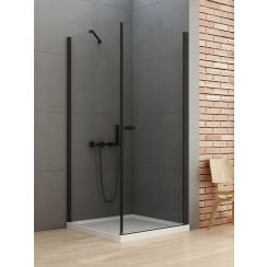 New Trendy New Soleo Black zuhanykabin 70x70 cm négyzet fekete matt/átlátszó üveg D-0229A/D-0113B