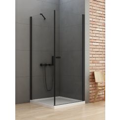 New Trendy New Soleo Black zuhanykabin 100x70 cm négyszögletes fekete matt/átlátszó üveg D-0232A/D-0113B