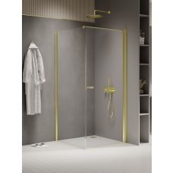 New Trendy New Soleo Light Gold zuhanykabin 120x90 cm négyszögletes arany fényes/átlátszó üveg K-1844-WP
