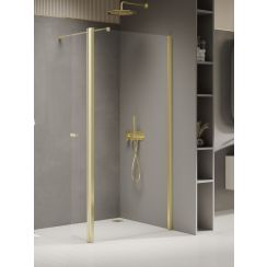 New Trendy New Soleo Light Gold zuhanykabin fal walk-in 120 cm arany fényes/átlátszó üveg K-1973