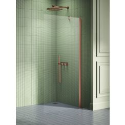 New Trendy New Soleo Copper Brushed zuhanykabin fal walk-in 120 cm réz csiszolt/átlátszó üveg K-2106