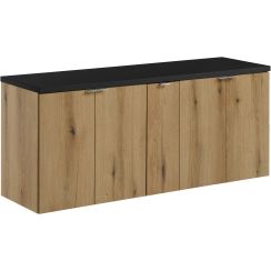 Készlet pult Comad Nova Black NOVA BLACK B 89-140, szekrény Comad Nova Oak NOVA OAK A 82-60-2D, NOVA OAK A 81-20-1D(W81-01A)