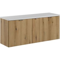 Készlet pult Comad Nova White NOVA WHITE 89-140, szekrény Comad Nova Oak NOVA OAK A 82-60-2D, NOVA OAK A 81-20-1D(W81-01A)
