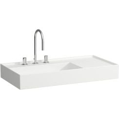Laufen Kartell mosdótál 90x46 cm négyszögletes klasszikus-beépíthető fehér fényes H8183380001121
