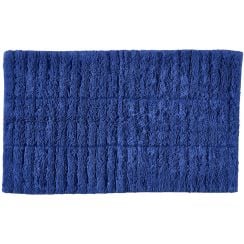 Zone Denmark Tiles fürdőszoba szőnyeg 80x50 cm négyszögletes kék 31574