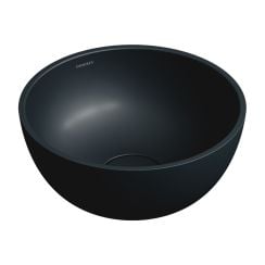 Omnires Shell M+ mosdótál 35x35 cm kerek alulról beépíthető fekete SHELL350UNBLV