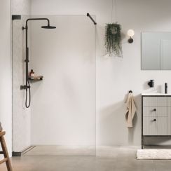 Sealskin Pure zuhanykabin fal walk-in 120 cm grafit csiszolt/átlátszó üveg PU011206145100