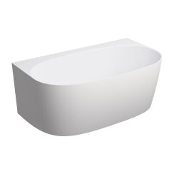 Omnires Valencia M+ fal mellé szerelhető fűrdőkád 148x77 cm ovális fehér VALENCIA148WPBM