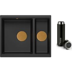 Készlet graniteQ mosogató Quadron Logan HCQL5646U7-C1_U, termikus bögre Quadron M0051