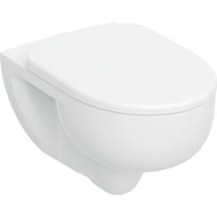 Geberit Selnova wc csésze lassú záródású ülőkével függesztett perem nélkül mély öblítéssel fehér fényes 503.083.00.1