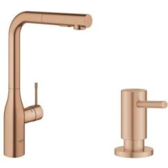 Készlet konyhai csaptelep Grohe Essence 30270DL0, folyadékadagoló Grohe Cosmopolitan 40535DL0