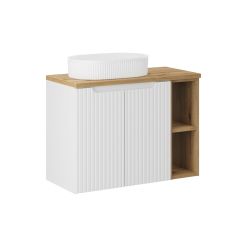 Készlet szekrény Comad Nova White NOVA WHITE 82-60-2D, mosdótál Comad Beyond BEYOND 5 WHITE ( E-6564 ), NOVA OAK 81-20-39, NOVA OAK A 89-80