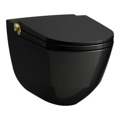Laufen Cleanet Riva bidéfunkciós wc függő perem nélkül fekete H8206910230001