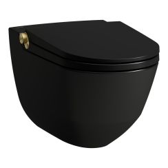 Laufen Cleanet Riva bidéfunkciós wc függő perem nélkül fekete H8206917180001