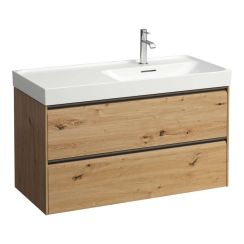 Laufen Meda szekrény 98.4x44.8x51.5 cm mosdókagyló alá akasztható tölgy H4217420112671