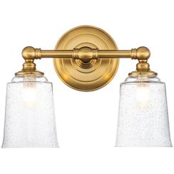 Elstead Lighting Huguenot Lake oldalfali lámpa 2x3 W sárgaréz FE-HUGOLAKE2BATH-BB