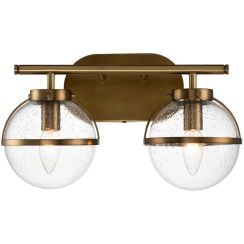 Elstead Lighting Hollis oldalfali lámpa 2x40 W sárgaréz HK-HOLLIS2-C-HB-BATH