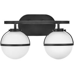 Elstead Lighting Hollis oldalfali lámpa 2x40 W fehér-fekete HK-HOLLIS2-O-BK-BATH