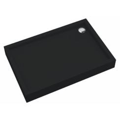 Schedpol Medium Black Mat téglalap alakú zuhanytálca 100x80 cm fekete 3.4736/C/MG
