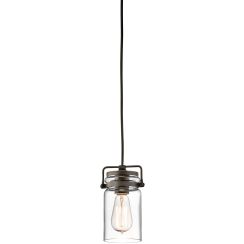 Elstead Lighting Brinley függőlámpa 1x60 W barna KL-BRINLEY-MP-OZ