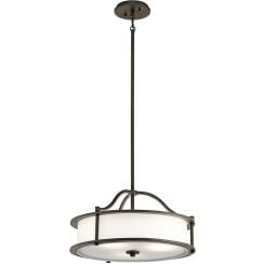 Elstead Lighting Emory függőlámpa 3x60 W barna KL-EMORY-P-S-OZ
