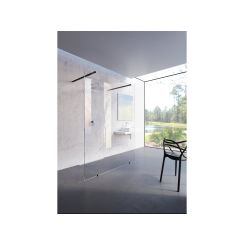 Ravak Walk in Free zuhanyfal 150 cm fekete matt/átlátszó üveg GW9FP030SZ1