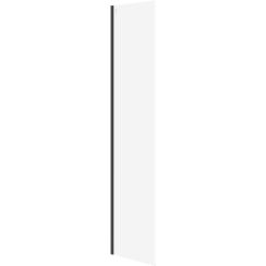 Cersanit Mille zuhanykabin fal walk-in 50 cm fekete matt/átlátszó üveg S161-016