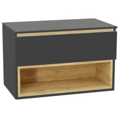 Készlet szekrénytest Excellent Tuto 2.0 MLEX.2171.800.GRBL, szekrény feletti pult Excellent Tuto 2.0 MLEX.2111.800.GR, MLEX.2151.800.01.GR