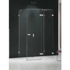New Trendy Avexa Nickel Brushed zuhanykabin 120x90 cm négyszögletes csiszolt/átlátszó üveg EXK-8620