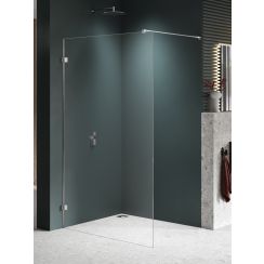 New Trendy Avexa Nickel Brushed zuhanykabin fal walk-in 120 cm csiszolt/átlátszó üveg EXK-8631