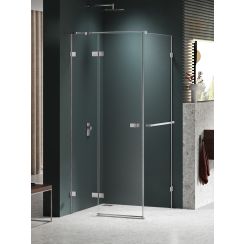New Trendy Avexa Nickel Brushed zuhanykabin 120x70 cm négyszögletes csiszolt/átlátszó üveg EXK-8680