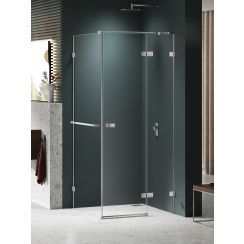New Trendy Avexa Nickel Brushed zuhanykabin 120x70 cm négyszögletes csiszolt/átlátszó üveg EXK-8710
