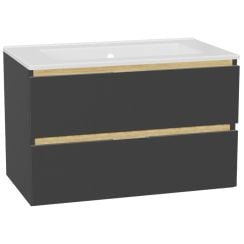 Készlet szekrénytest Excellent Tuto 2.0 MLEX.2172.800.GRBL, mosdótál Excellent As CEEX.3617.800.WH, MLEX.2151.800.01.GR