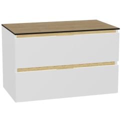 Készlet szekrénytest Excellent Tuto 2.0 MLEX.2172.800.WHBL, szekrény feletti pult Excellent Tuto 2.0 MLEX.2116.800.BL, MLEX.2151.800.01.WH