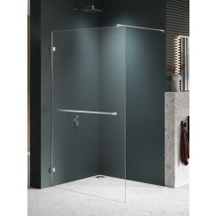 New Trendy Avexa Nickel Brushed zuhanykabin fal walk-in 130 cm csiszolt/átlátszó üveg EXK-8734