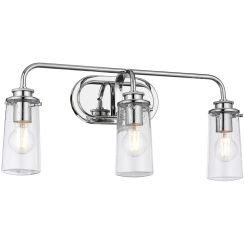Quintiesse Braelyn oldalfali lámpa 3x40 W króm-átlátszó QN-BRAELYN3-PC