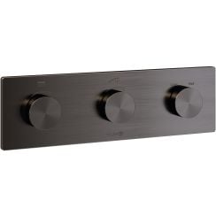 Kludi Pushtronic kád és zuhany csaptelep süllyesztett z termosztáttal fekete 38300N2-00