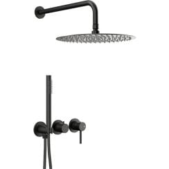 KFA Armatura Moza kád és zuhany szett beépített trópusi zuhany opcióval fekete 5039-511-81