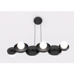 Emibig Model 6 Black függőlámpa 6x8 W fekete 1486/6
