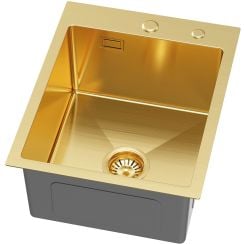 Ruvetti Masivo mosogató adagolóval 50x40 cm arany 5002M_PVD_GOLD40_W