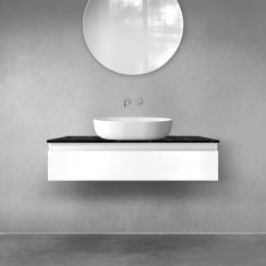 Készlet szekrény Oltens Vernal 60011000, szekrény feletti pult Oltens Tera 63030990